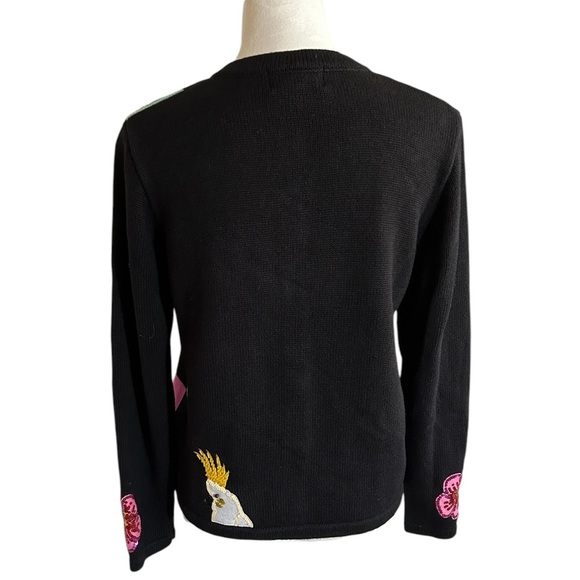 Colorful Vintage Berek 2 Takamo Sakon Parrot and Floral Cardigan - Picture 3 of 14